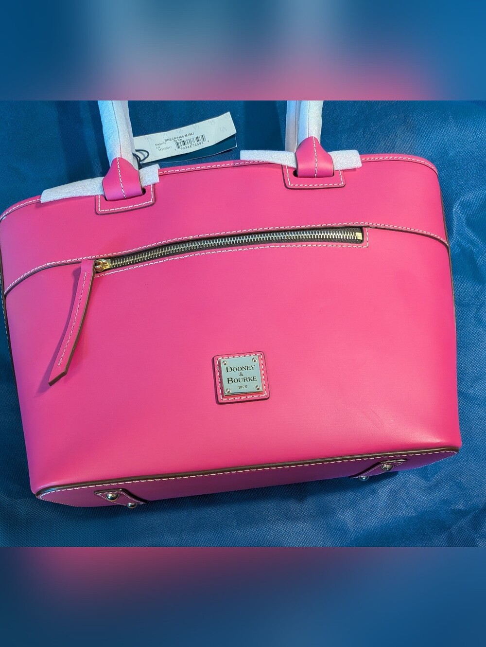 NWT! Dooney & Bourke Vachetta Beacon Zip Top Tote & Wallet Set in MAGENTA - Picture 6 of 16